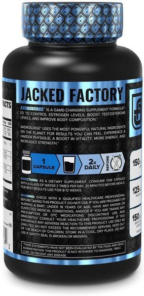 Jacked Factory Androsurge Estrogen Blocker for Men 60 капсул (4384303704) 1467385818 фото