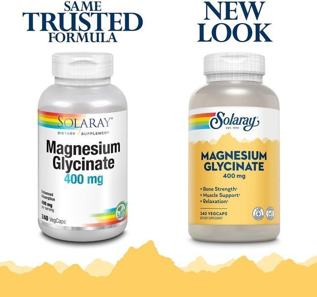 Solaray Magnesium Glycinate 400 mg 240 капсул (4384304107) 1573406595 фото