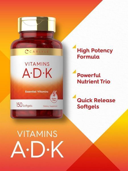 Добавка премиум-класса витамины АДК Carlyle Vitamin ADK 150 капсул 2792069721 фото