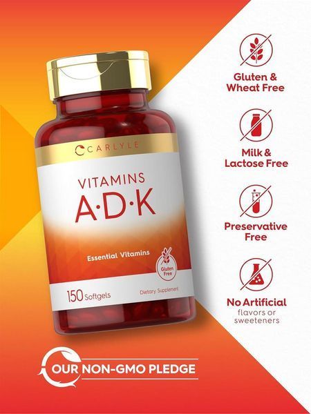 Добавка премиум-класса витамины АДК Carlyle Vitamin ADK 150 капсул 2792069721 фото