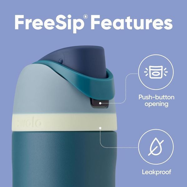 Фляга для воды премиум-класса Owala FreeSip Insulated Stainless Steel Water Bottl Denim 750 мл 2955173840 фото